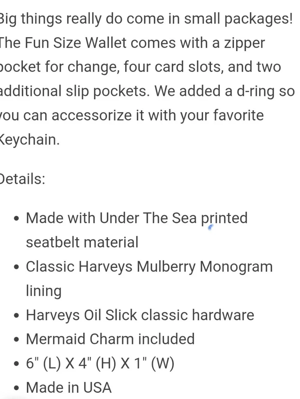 Harveys under sea